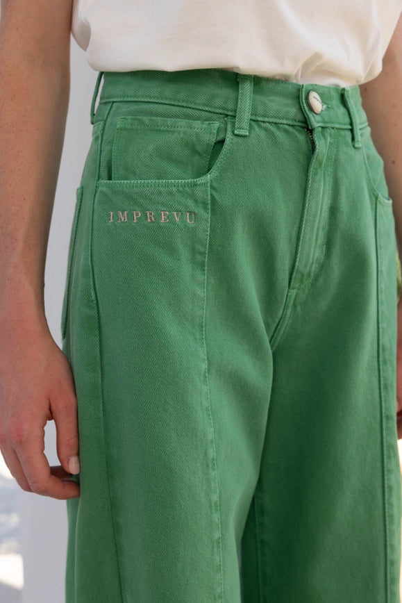 Green Swiggy Jeans-Clothing Jeans-IMPREVU-Urbanheer