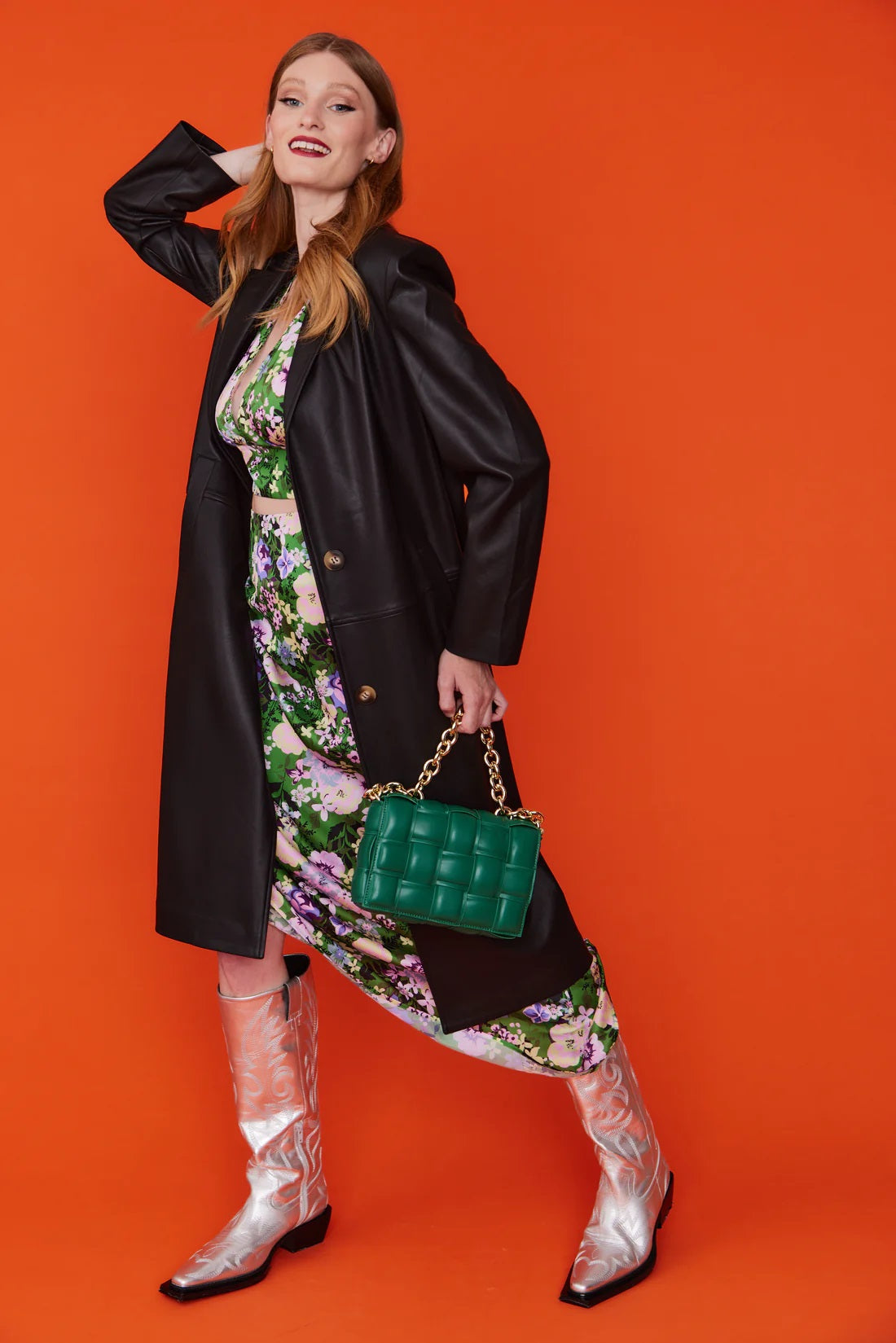 Green Vegan Leather Hand Made Millie Cross Body Bag-Bags-Buy Me Fur Ltd-One Size-Green-Faux Leather-Urbanheer