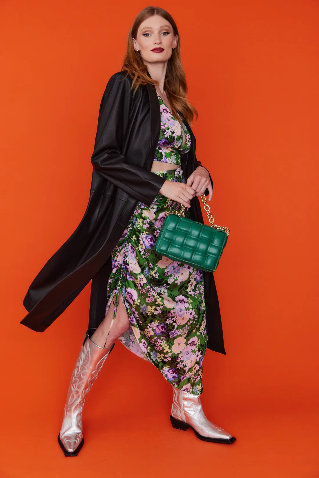 Green Vegan Leather Hand Made Millie Cross Body Bag-Bags-Buy Me Fur Ltd-One Size-Green-Faux Leather-Urbanheer