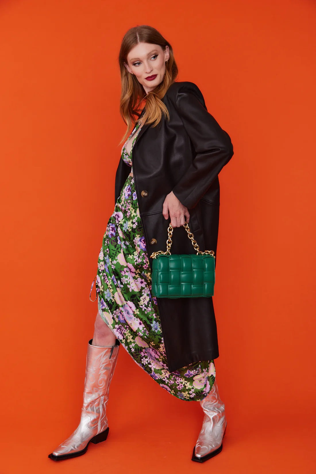 Green Vegan Leather Hand Made Millie Cross Body Bag-Bags-Buy Me Fur Ltd-One Size-Green-Faux Leather-Urbanheer