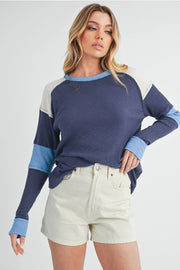 Gretel Colorblock Layering Top Blue-Top-AEMI + CO-S-Blue-Urbanheer