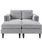 Grey Chenille Chaise Lounge Sofa