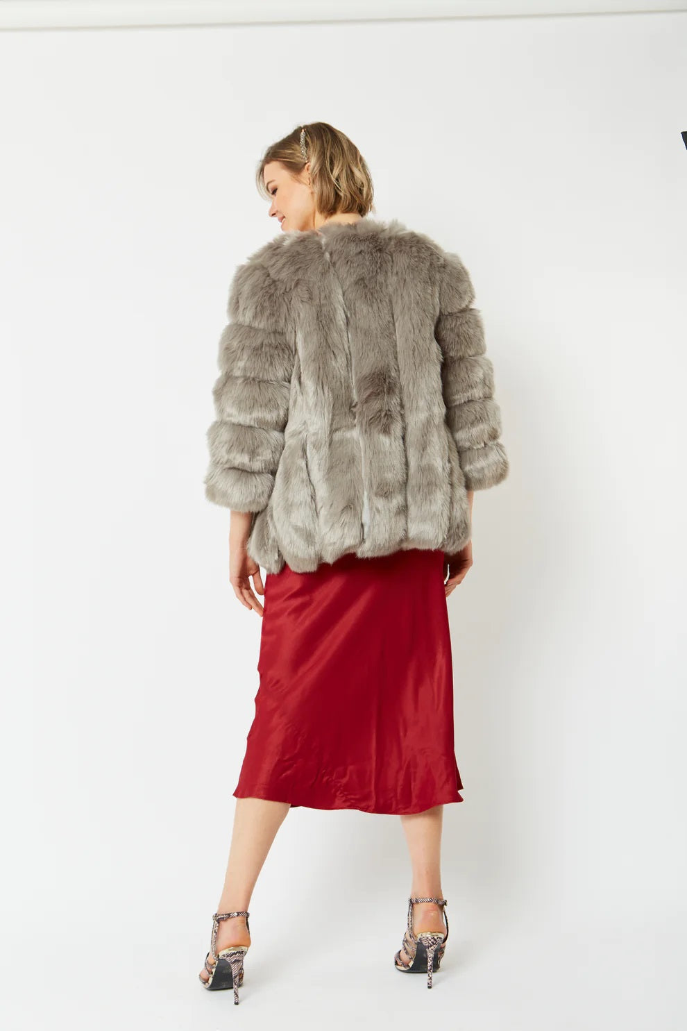 Grey Faux Fur Coat-Faux Fur Coats-Buy Me Fur Ltd-One Size-Grey-Faux Fur-Urbanheer