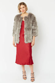 Grey Faux Fur Coat-Faux Fur Coats-Buy Me Fur Ltd-One Size-Grey-Faux Fur-Urbanheer