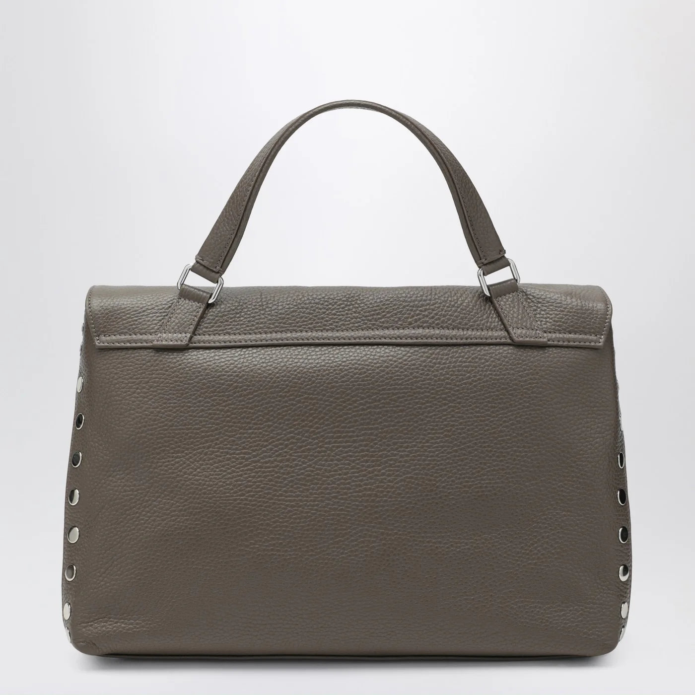 Grey Grained Leather Medium Everyday Bag