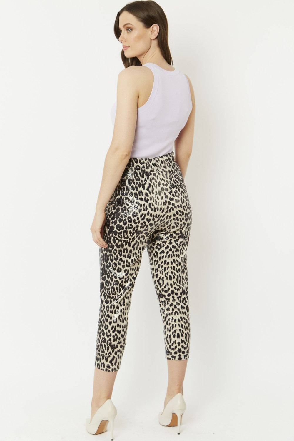 Grey Leopard Print Faux Suede Trousers-Bottoms-Buy Me Fur Ltd-L-XL-Grey-Faux Suede-Urbanheer