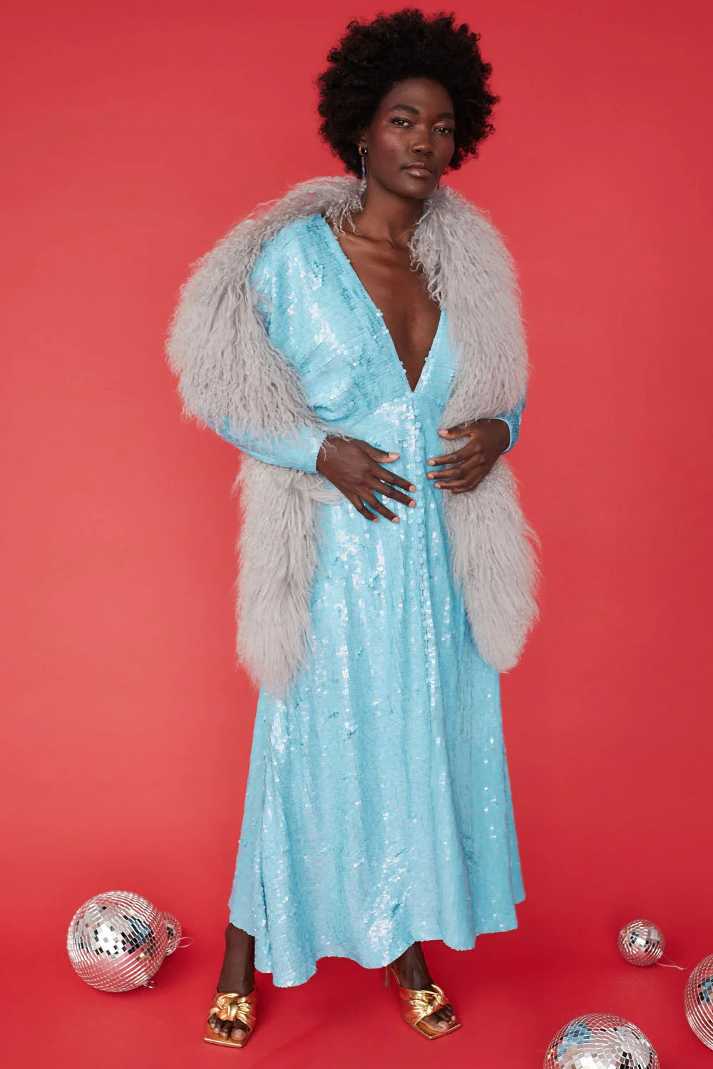 Grey Long Mongolian Fur Scarf-Collars & Stoles-Buy Me Fur Ltd-One Size-Grey-Mongolian Fur-Urbanheer