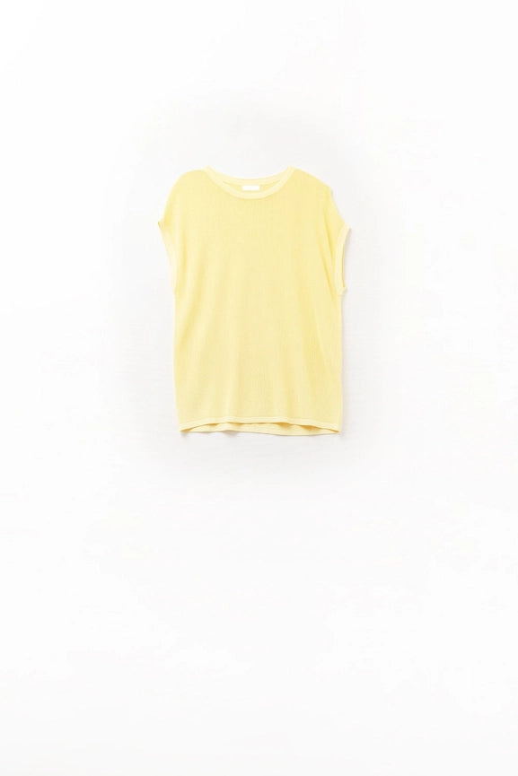 Grid Knit Sweater in Yellow Color-Sweater-Q2-One Size-YELLOW-Urbanheer