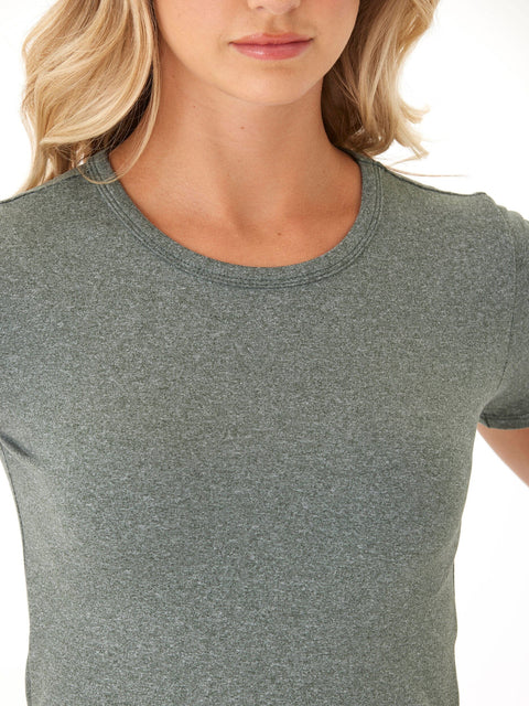 Guadalupe Heather Luxe Jersey Crop Tee