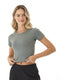 Guadalupe Heather Luxe Jersey Crop Tee