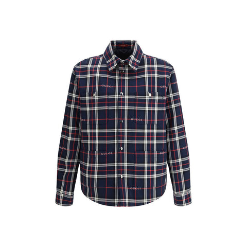 Gucci Blue Cotton Jackets And Coat