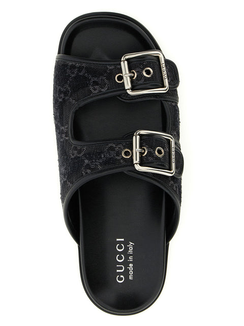 Gucci Gg Denim Slides