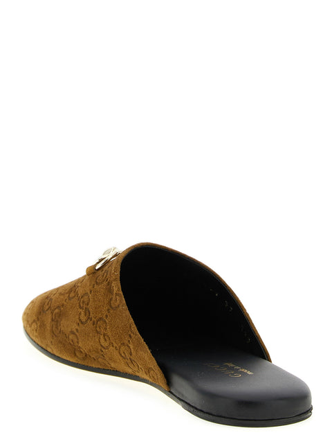 Gucci Gg Suede Mules