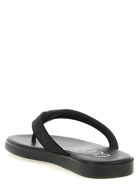 Gucci Jacquard Thong Sandals
