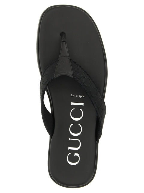Gucci Jacquard Thong Sandals
