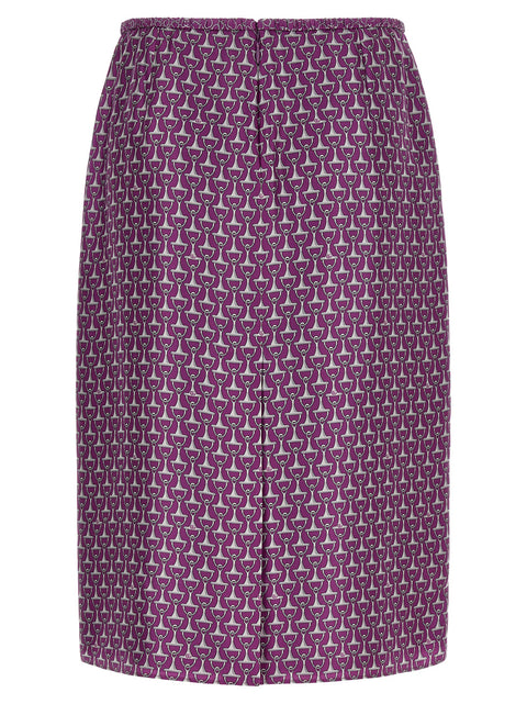 Gucci Morsetto Print Skirt