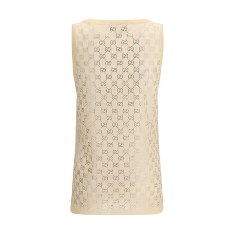 Gucci Multicolor Silk Tank Tops