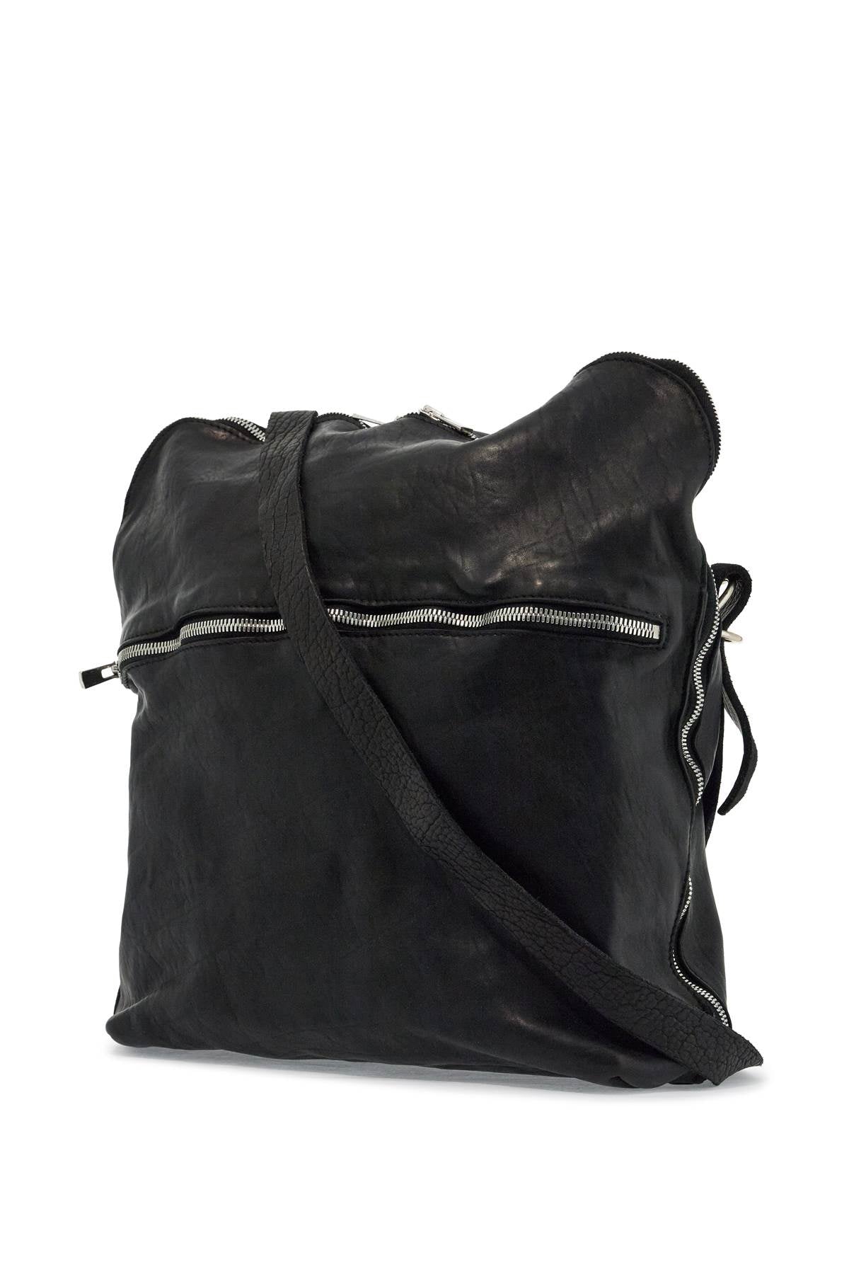 Guidi black horse leather crossbody bag with adjustable strap-Business & travel bags-Guidi-os-Urbanheer
