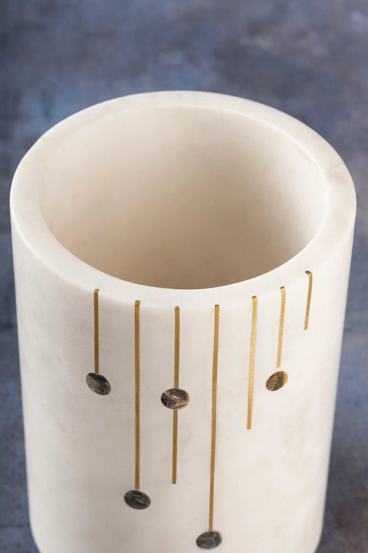 Gulnar Marble Wine Chiller-Wine Chiller-GAURI KOHLI-5.0" x 5.0" x 7.0"-Urbanheer