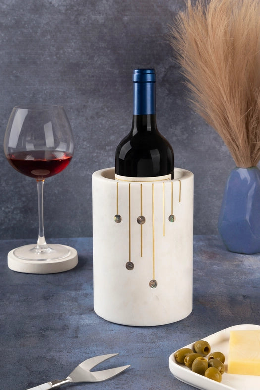 Gulnar Marble Wine Chiller-Wine Chiller-GAURI KOHLI-5.0" x 5.0" x 7.0"-Urbanheer