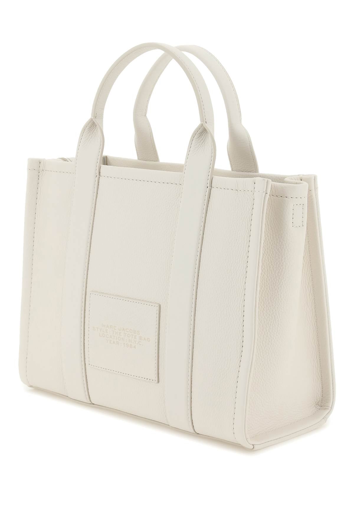 Marc Jacobs 'The Leather Small Tote Bag' White-Bags Handbags-Marc Jacobs-os-Urbanheer
