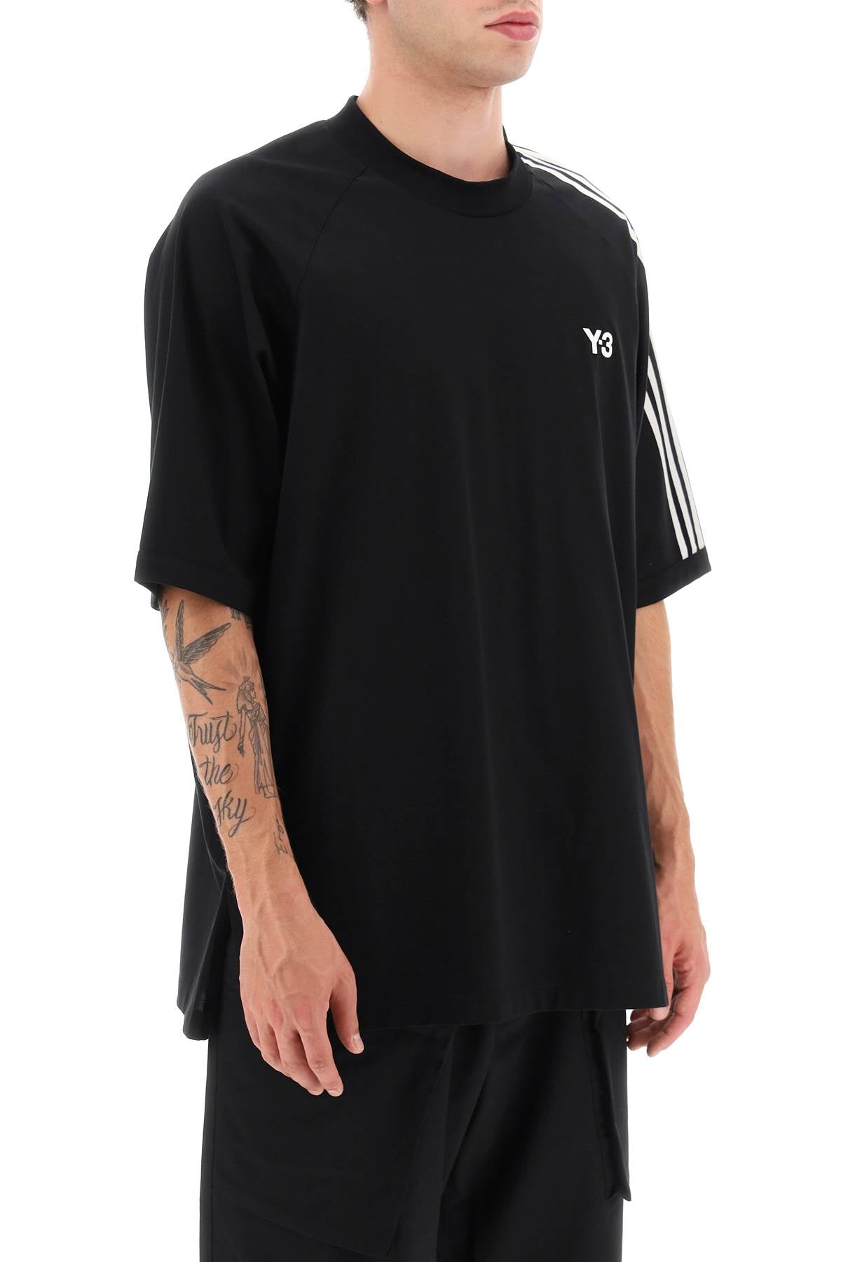 Mixed Colours Y -3 3-Stripes Crew-Neck T-Shirt-Y-3-Mixed colours-S-Urbanheer