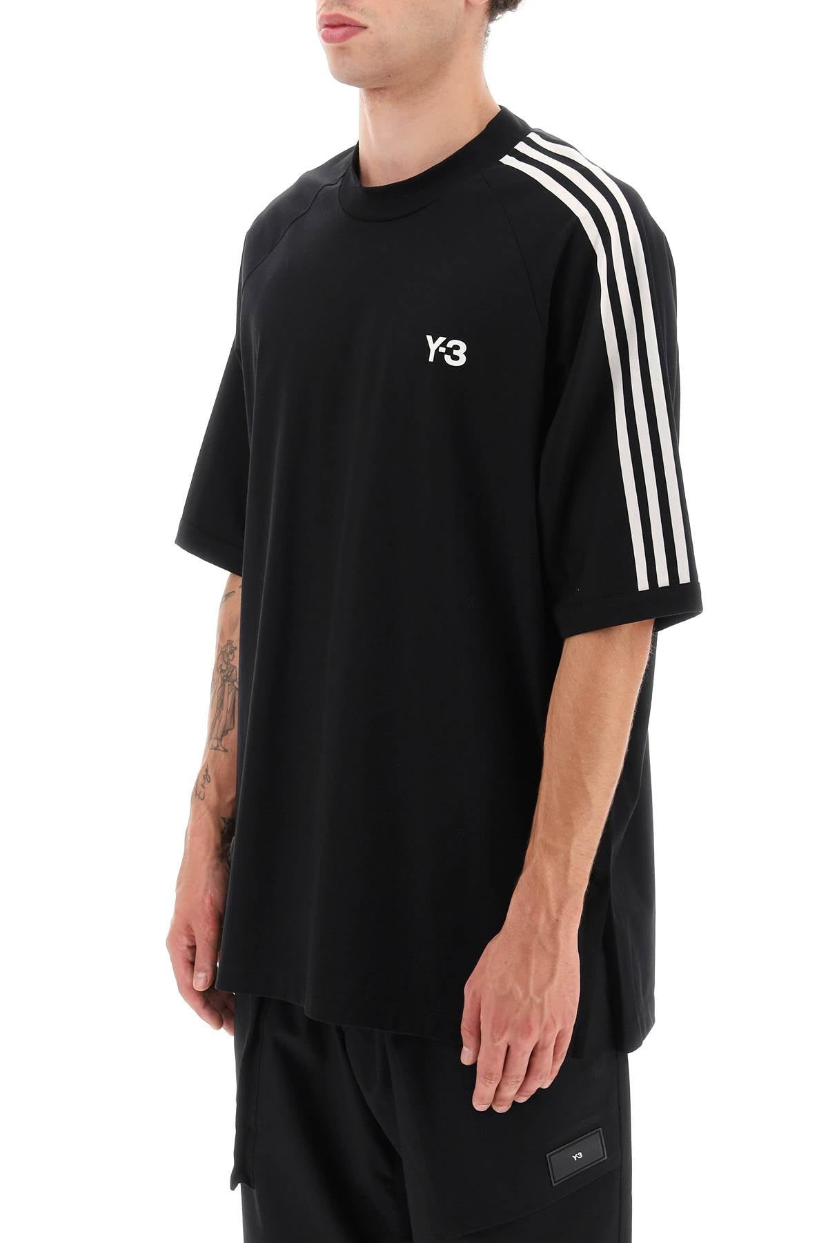 Mixed Colours Y -3 3-Stripes Crew-Neck T-Shirt-Y-3-Mixed colours-S-Urbanheer