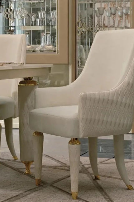 Italian Luxury Marble Dining Table & Chair - Custom-UH Decor-Chair - Customizable-Urbanheer