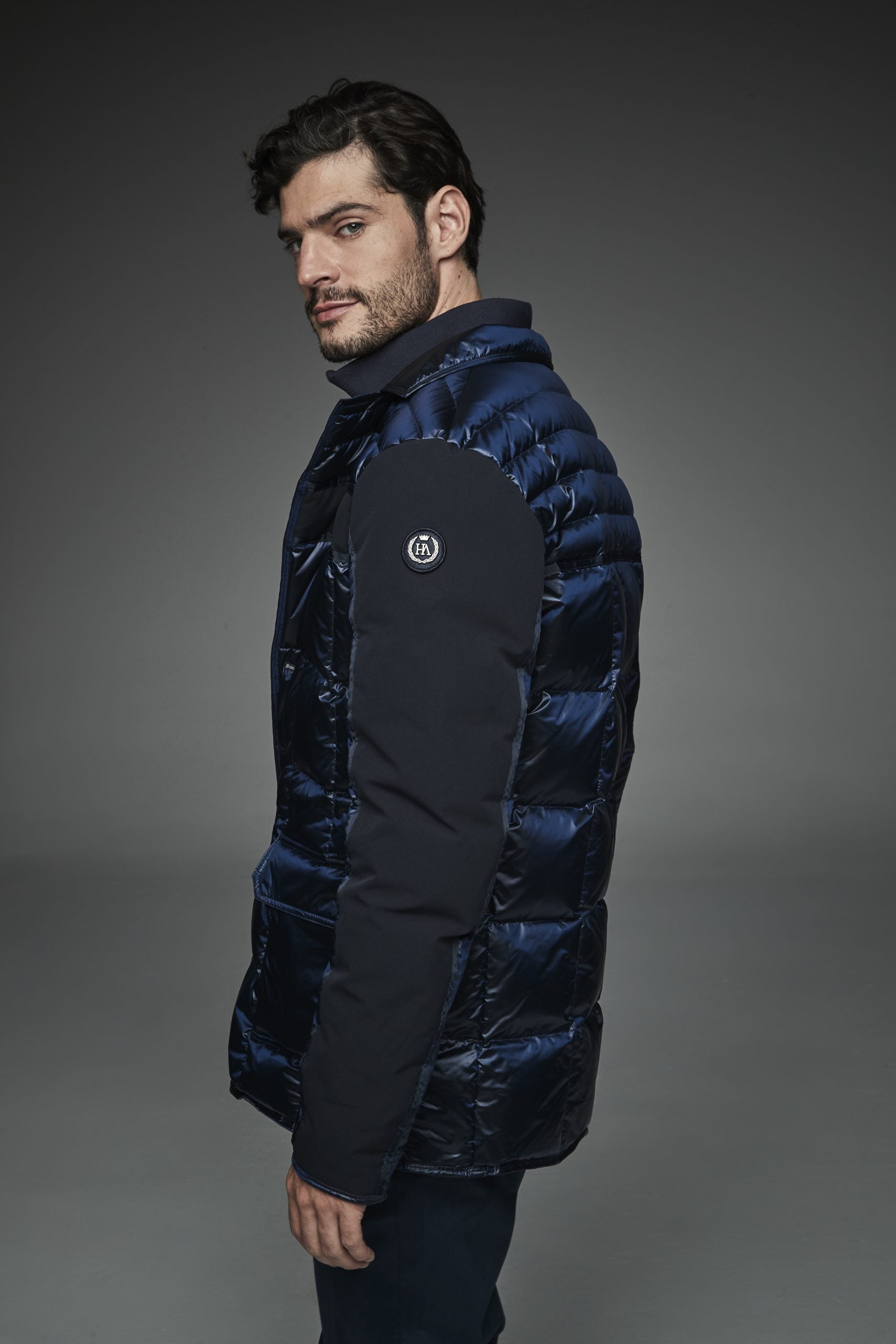 Men Natural down jacket LANDER-Jacket-Henry Arroway-S-Navy-Urbanheer