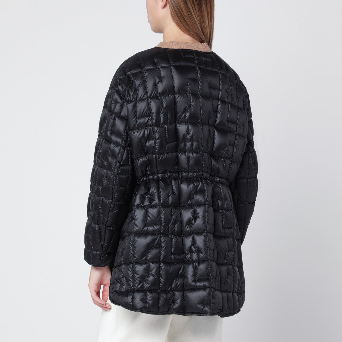 HERNO Black Laminar jacket in quilted ripstop