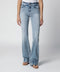 HAIKURE Flora high-waisted flared jeans in light blue denim