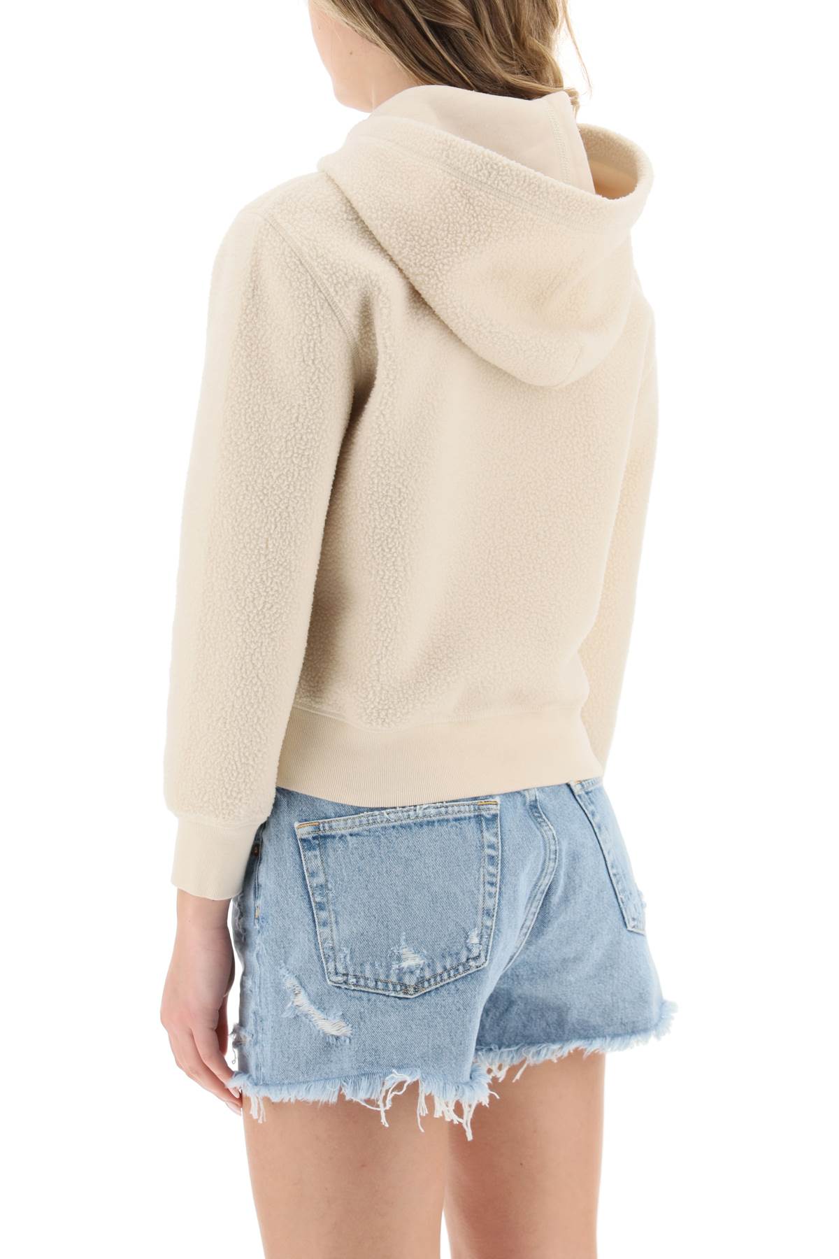 White Sporty Rich Sherpa Fleece Hoodie-Sporty & Rich-White-XS-Urbanheer