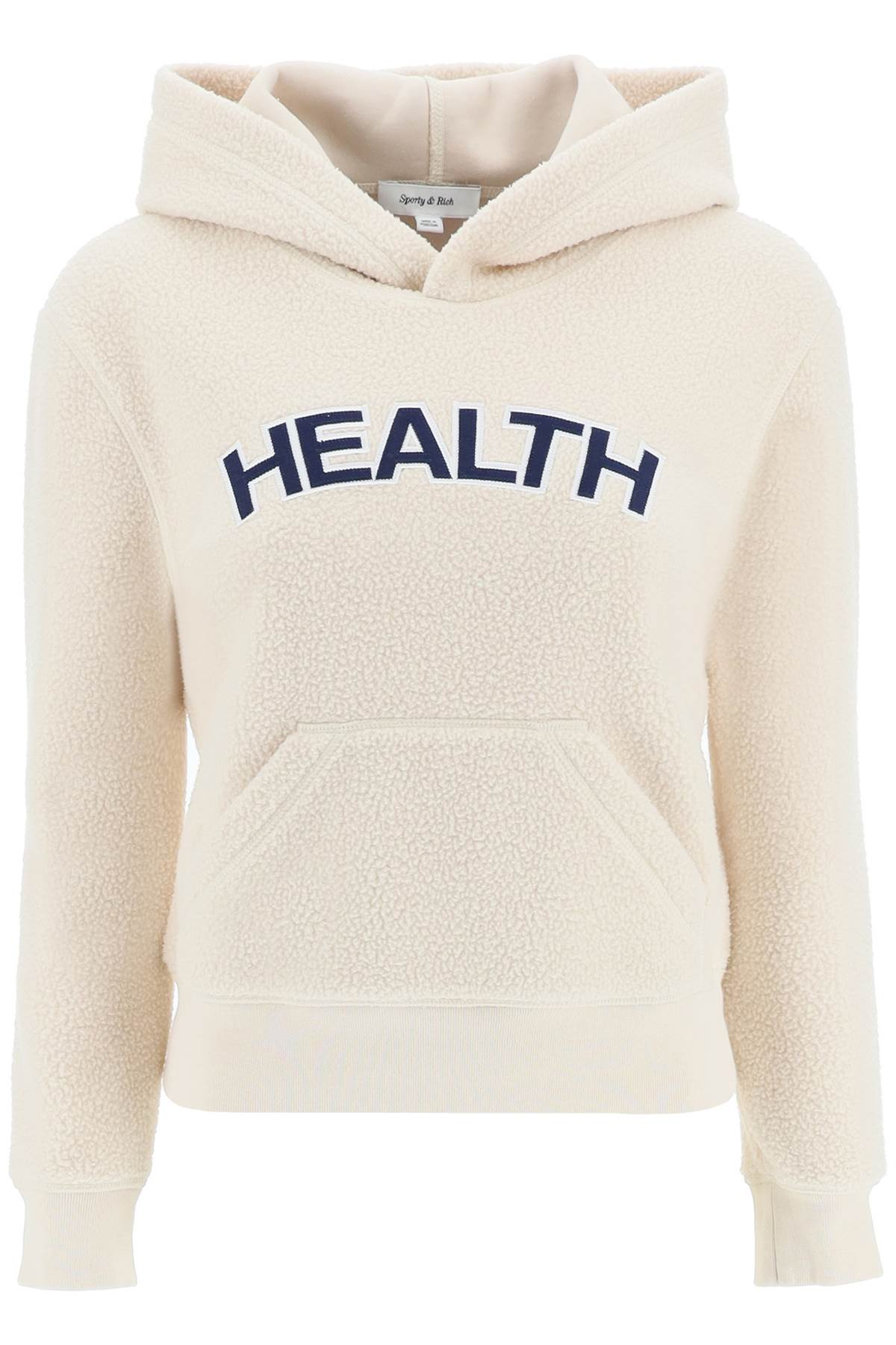 White Sporty Rich Sherpa Fleece Hoodie-Sporty & Rich-White-XS-Urbanheer