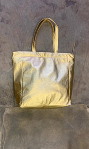 Hoss Gold Metallic Tote-Bag-HOSS-spacious 42/44cm height and 40/42cm width-Urbanheer