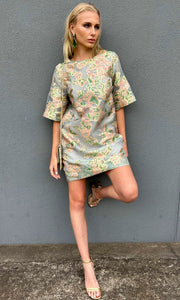 Hoss Silk Marble Dress - Greens-Dress-HOSS-8-Urbanheer