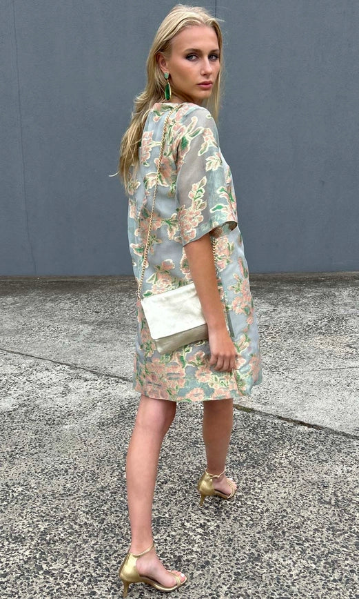 Hoss Silk Marble Dress - Greens-Dress-HOSS-8-Urbanheer