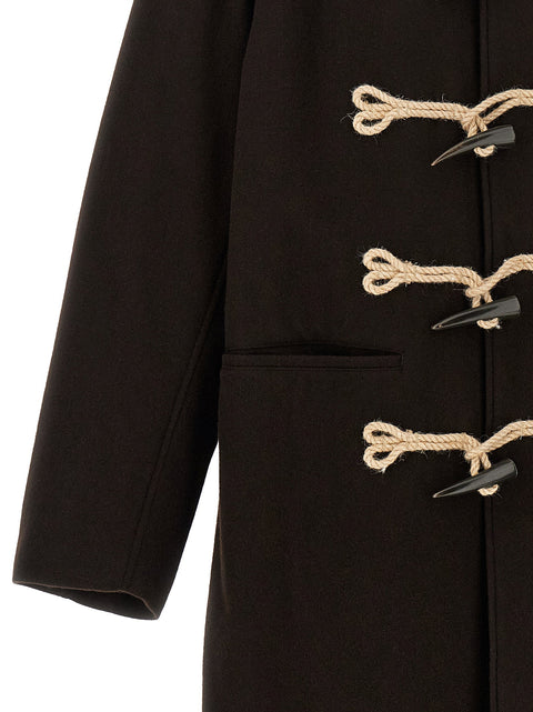 Yohji Yamamoto Flannel Toggle Duffle Coat