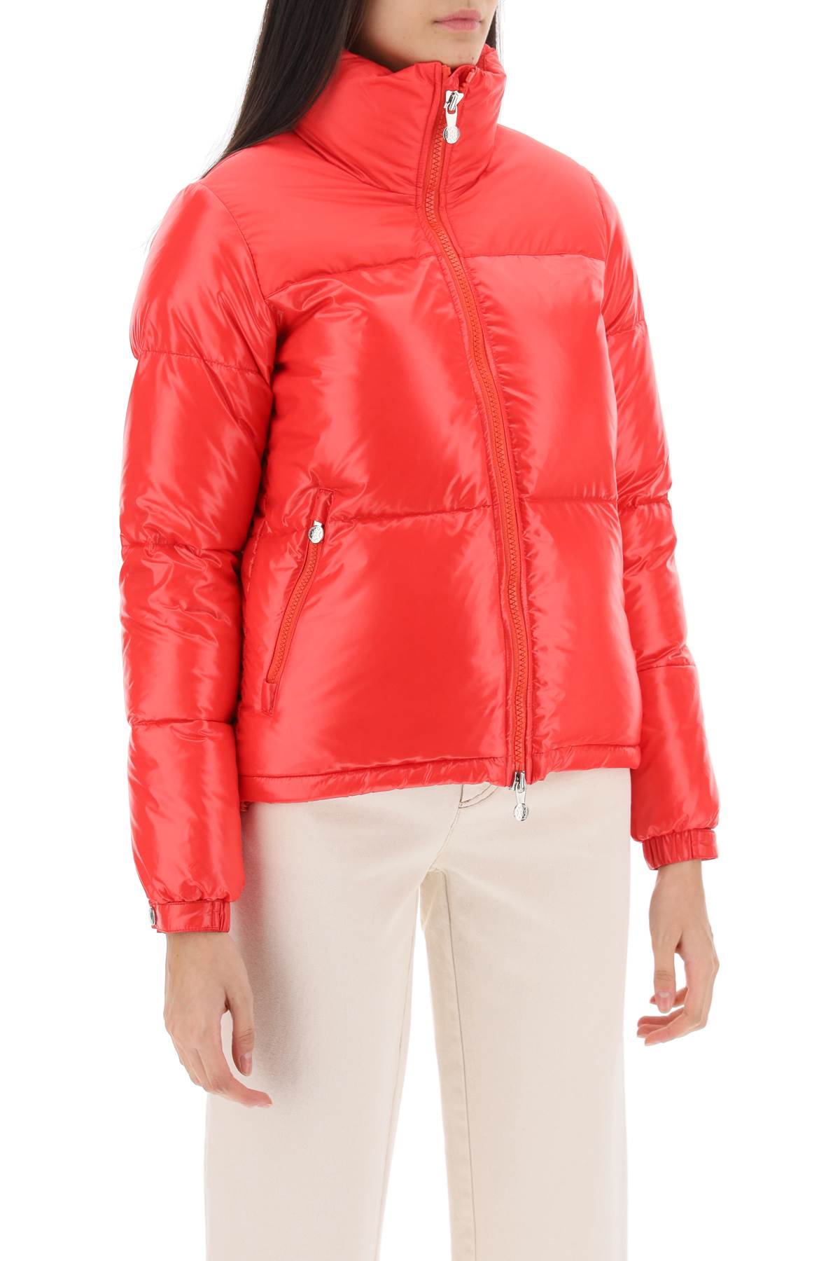 Red Pyrenex 'Goldin 2' Short Down Jacket-Pyrenex-36-Urbanheer