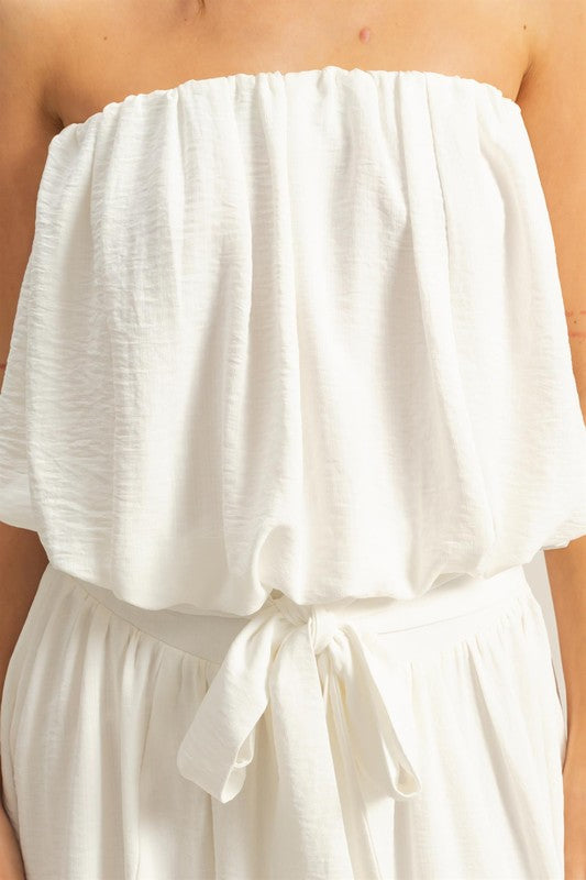 HYFVE Bubble Hem Tube Top-HYFVE-Off White-S-Urbanheer