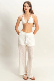 HYFVE Crochet Bra and Drawstring Pants Set-HYFVE-CREAM-S-Urbanheer