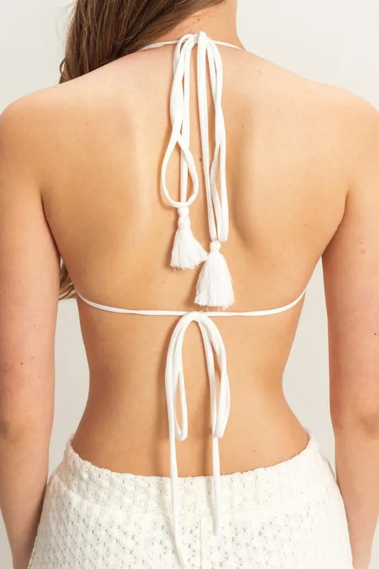 HYFVE Crochet Bra and Drawstring Pants Set-HYFVE-CREAM-S-Urbanheer