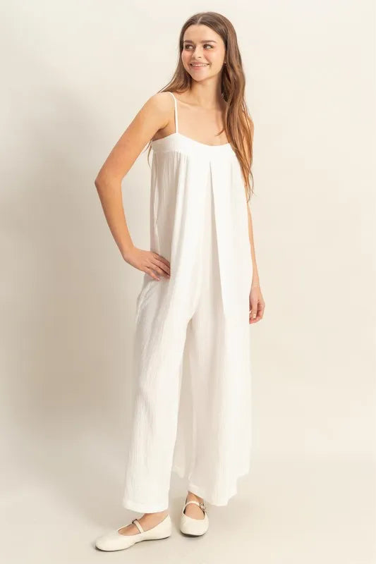 HYFVE Double Gauze Super Flowy Cami Jumpsuit-HYFVE-OFF WHITE-S-Urbanheer