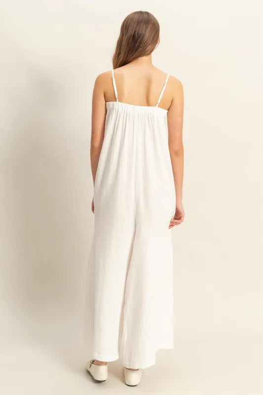 HYFVE Double Gauze Super Flowy Cami Jumpsuit-HYFVE-OFF WHITE-S-Urbanheer
