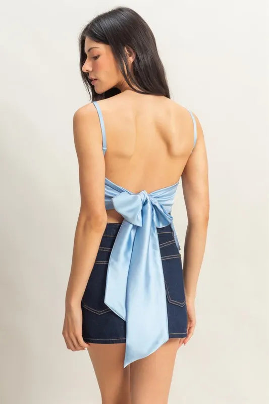 HYFVE Satin Back Tie Detail Cami-HYFVE-ICE BLUE-M-Urbanheer
