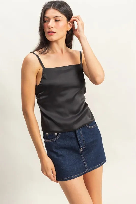 HYFVE Satin Back Tie Detail Cami-HYFVE-BLACK-S-Urbanheer