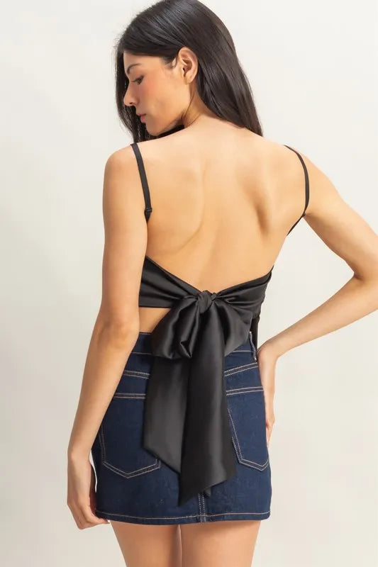 HYFVE Satin Back Tie Detail Cami-HYFVE-BLACK-S-Urbanheer
