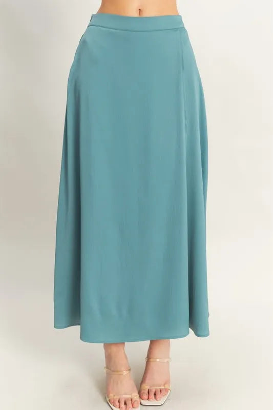 HYFVE Sleeveless Top and Maxi Skirt Set-HYFVE-DUSTY BLUE-L-Urbanheer