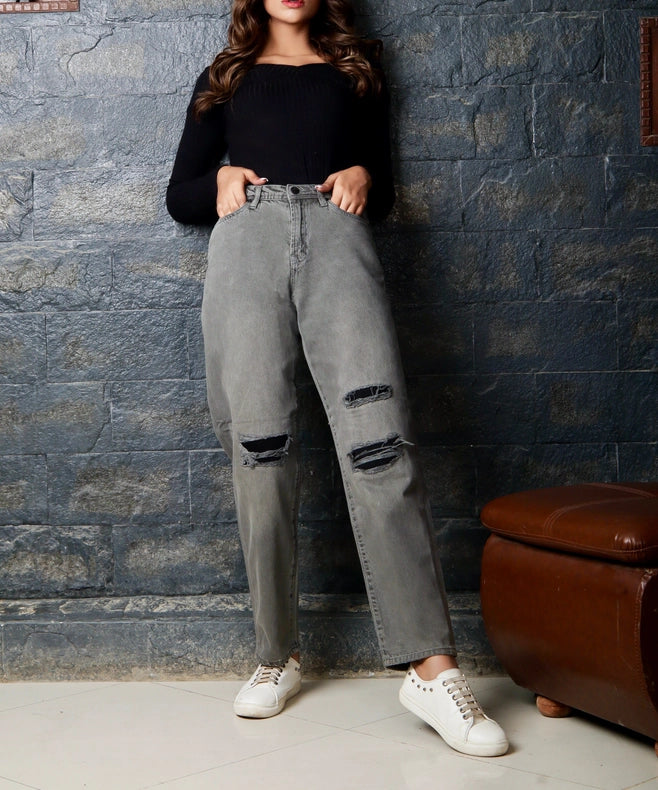 Hackney Boyfriend Jeans-Jeans-London Com Ltd.-I-Grey-Urbanheer