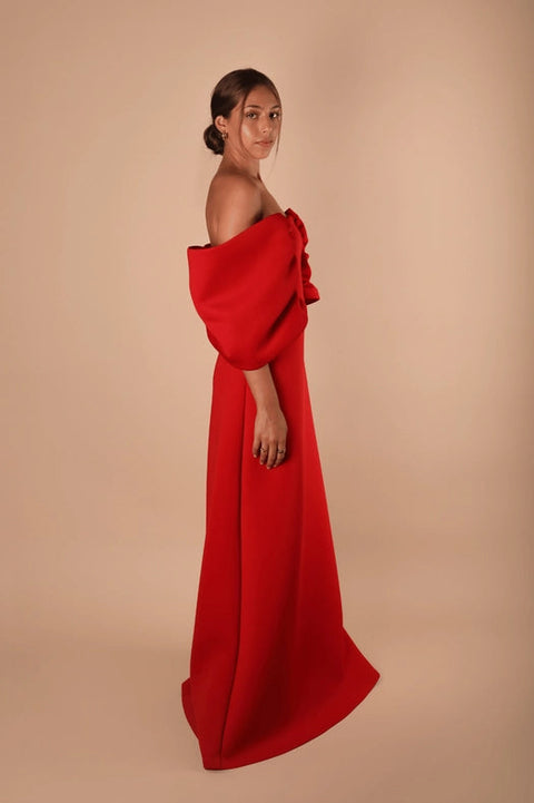 Half Bow Dress-Dress-Ashley Stambouli-XS-Urbanheer