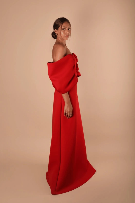 Half Bow Dress-Dress-Ashley Stambouli-XS-Urbanheer